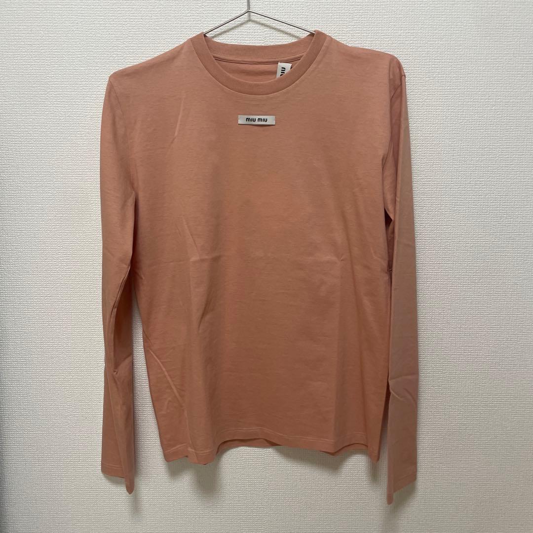 miu miu ピンク　コットン　Tシャツ