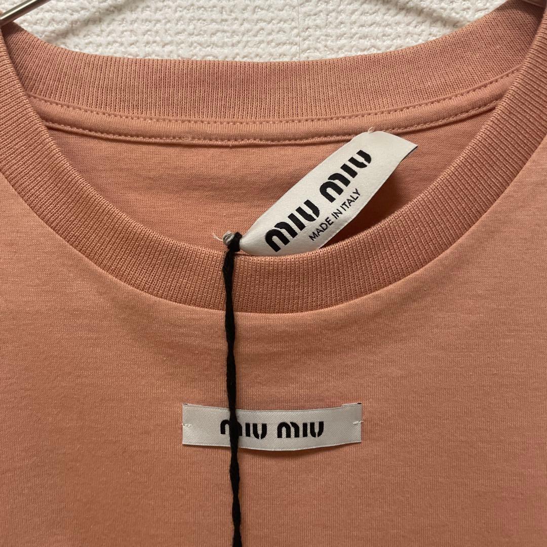 miu miu ピンク　コットン　Tシャツ