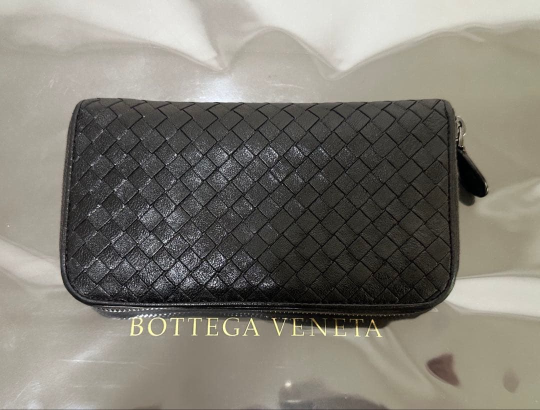 【付属品付】ボッテガヴェネタ ラウンドファスナー/ラム/黒/7️⃣✨✨✨