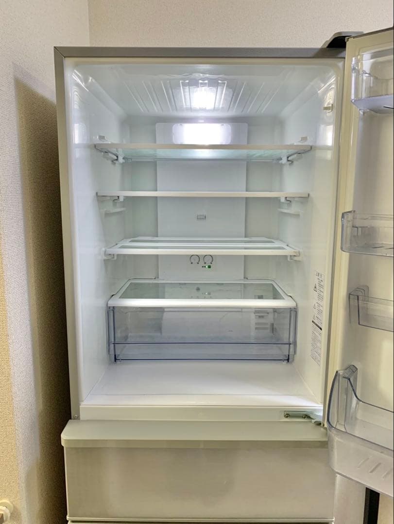 めだかもちAQUA シルバー 4ドア冷蔵庫 LED照明付き