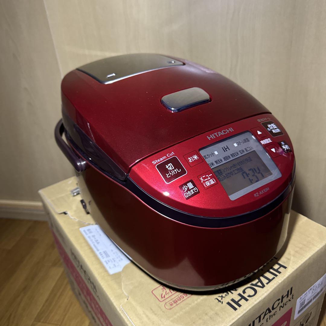 新品未使用 日立 圧力IH 炊飯器 5.5合 RZ-AX10M R 黒厚鉄釜