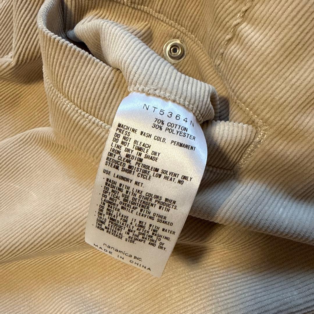 ノースフェイスパープルレーベル コーデュロイワイドテーパードパンツ