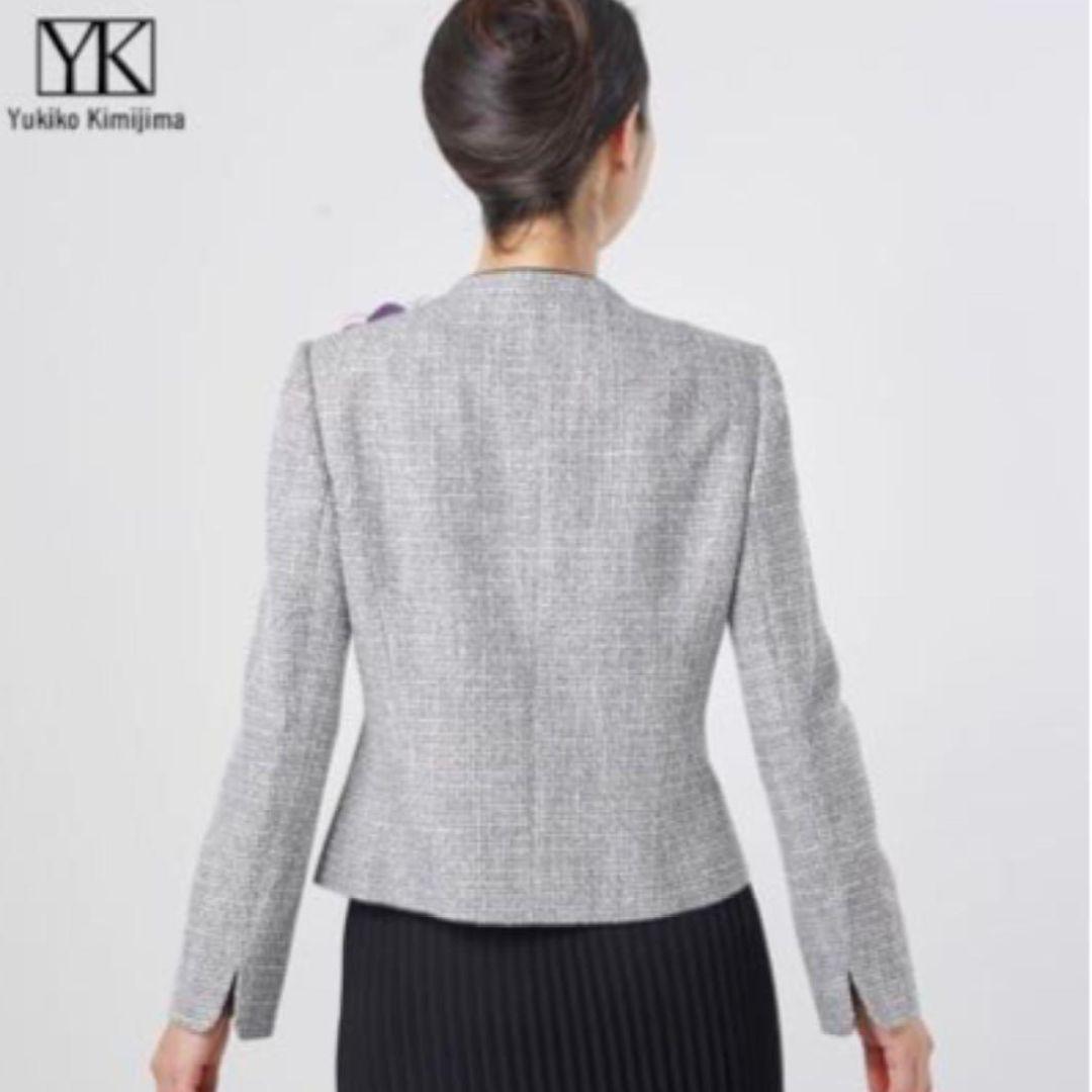 ソワール　ユキコキミジマ⭐︎正統派の品格　カラーフォーマルジャケット　美品 9号