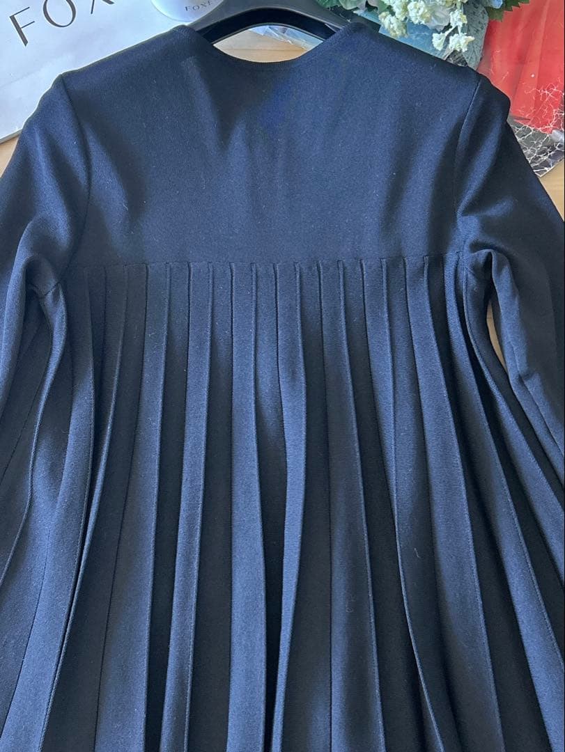 極美品！FOXEYプリーツロングカーディガン 38 Rene FOXEY