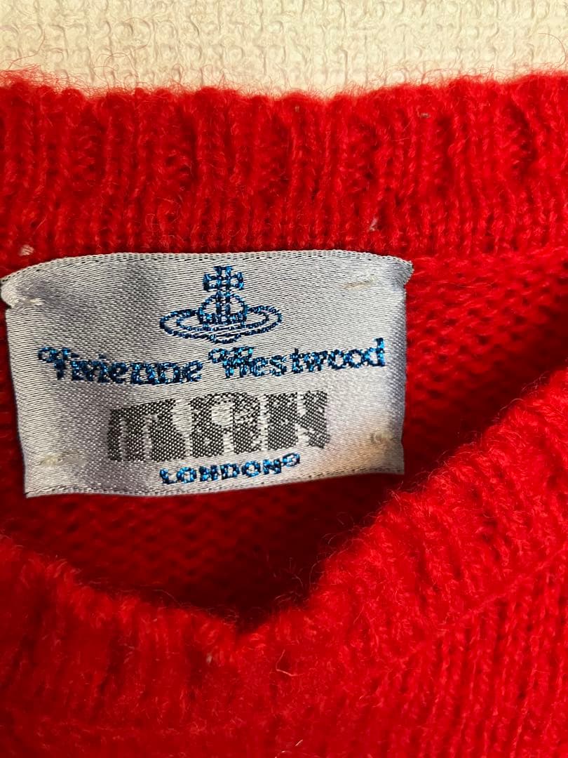 Vivienne Westwood MAN オーブ赤ニット　セーター