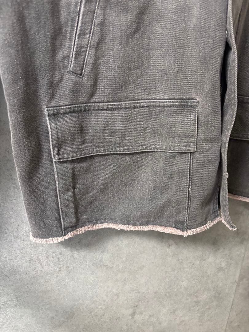 ヨーク　 YOKE　襟レザー切り替えカバーオール　デニムジャケット　ブルゾン