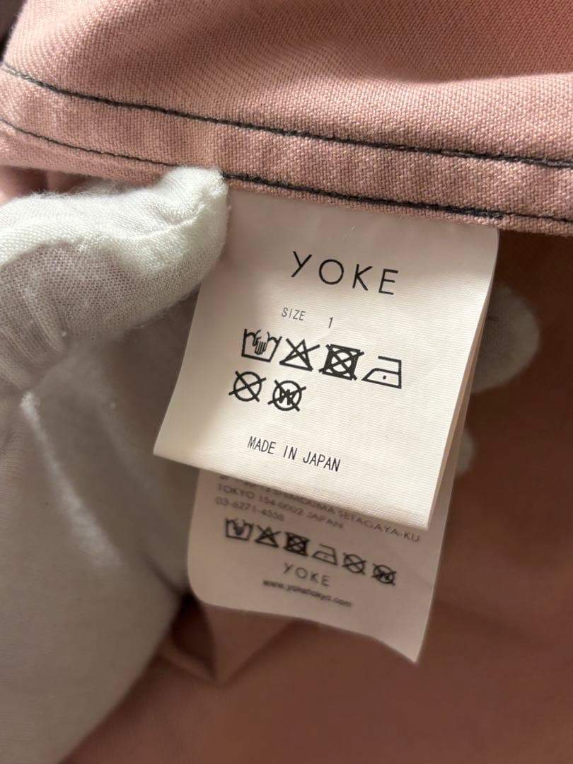 ヨーク　 YOKE　襟レザー切り替えカバーオール　デニムジャケット　ブルゾン
