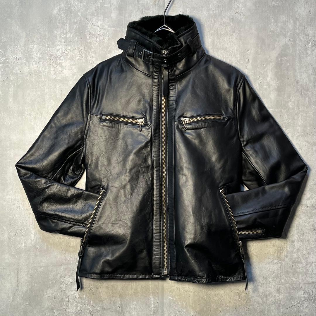 美品☆ リューグーレザーズ 本革 馬革 ホースレザー ライダースジャケット