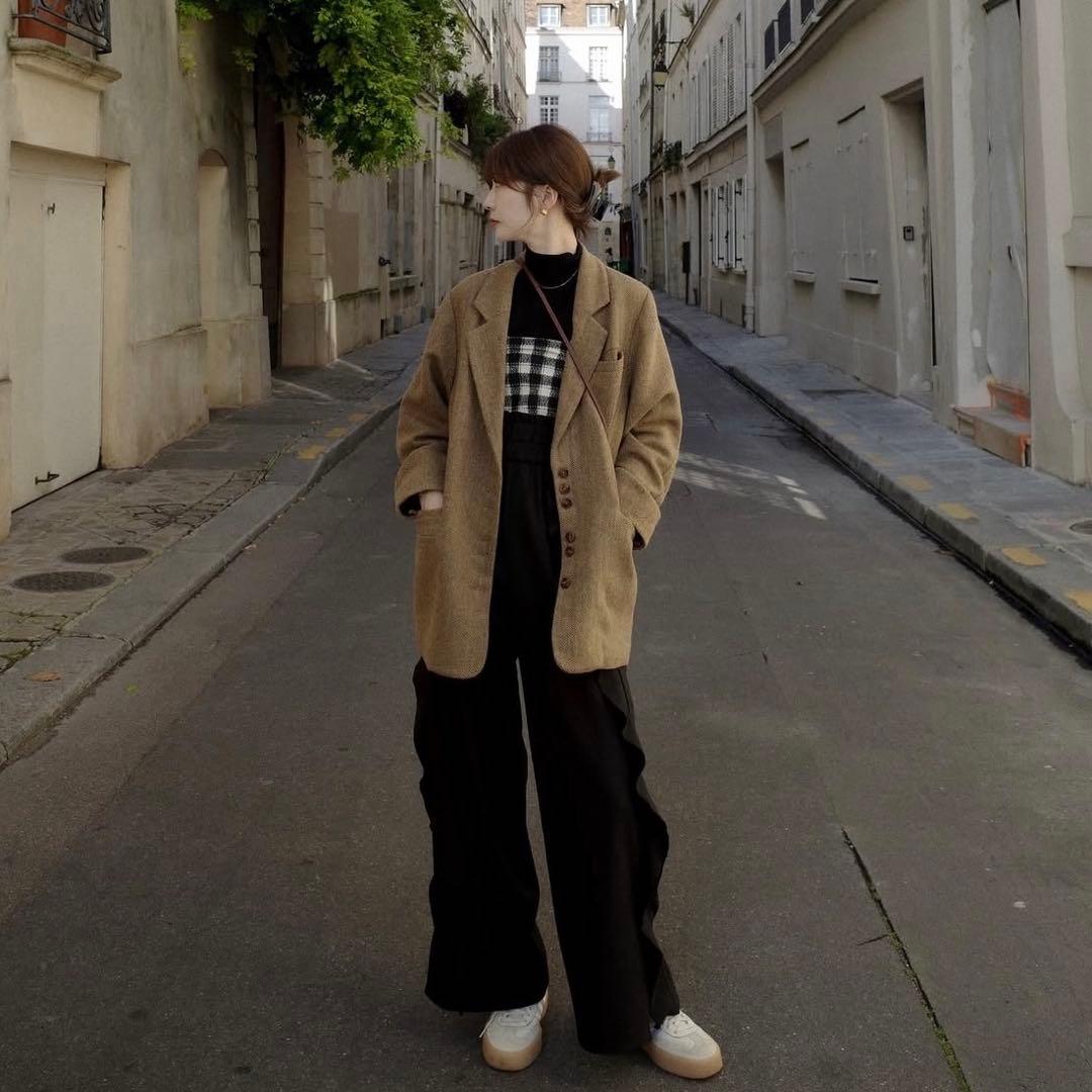 限定値下げ！【Eaphi】WOOL TWEED JACKET / brown