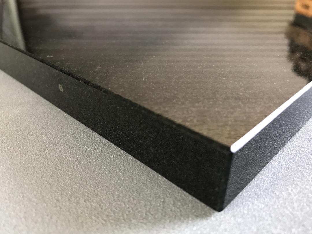 天然黒御影石 山西黒 オーディオボード●400×380×25●5面磨き　送料無料