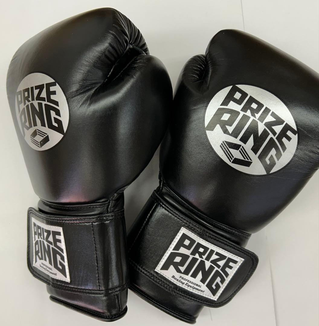 プライズリング　ボクシンググローブ　本革製　10oz 黒