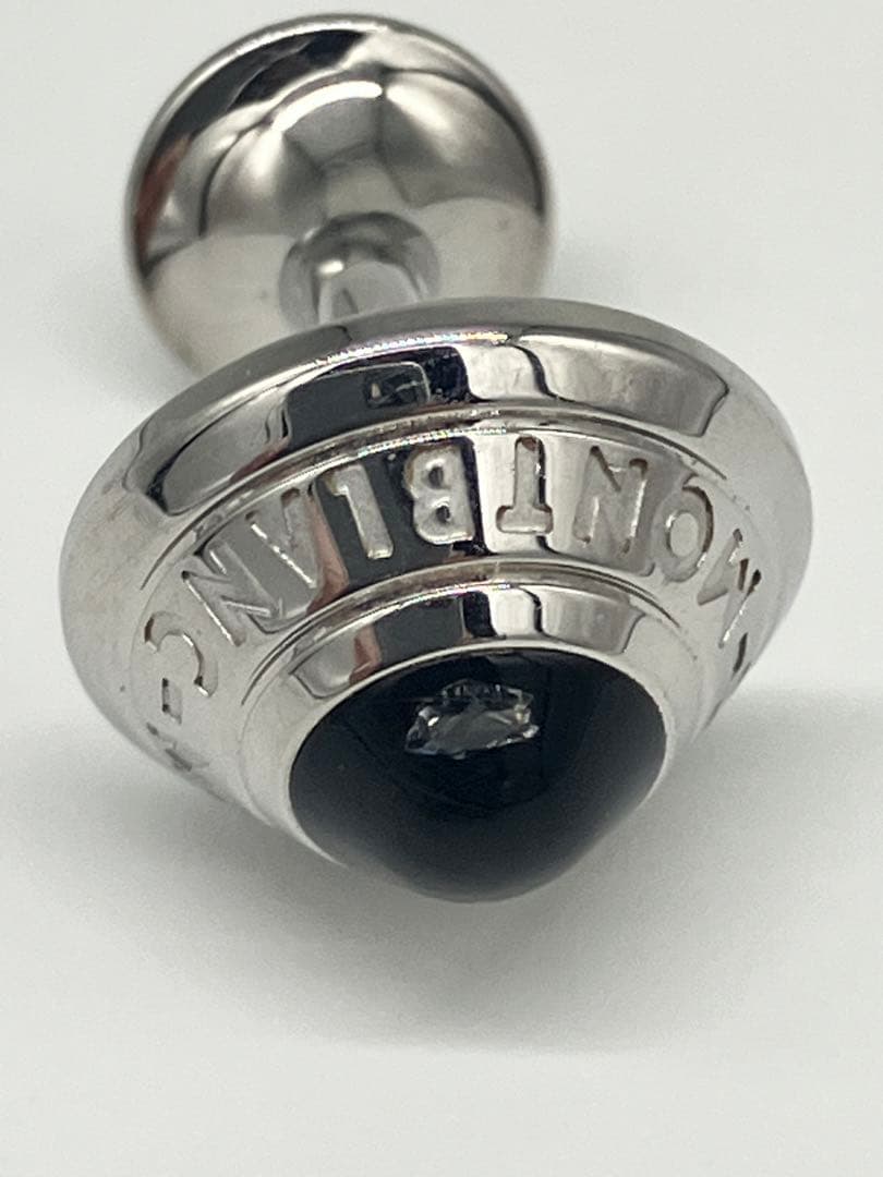 Montblanc カフリンクス シルバー ブラックストーン 1個 本体のみ