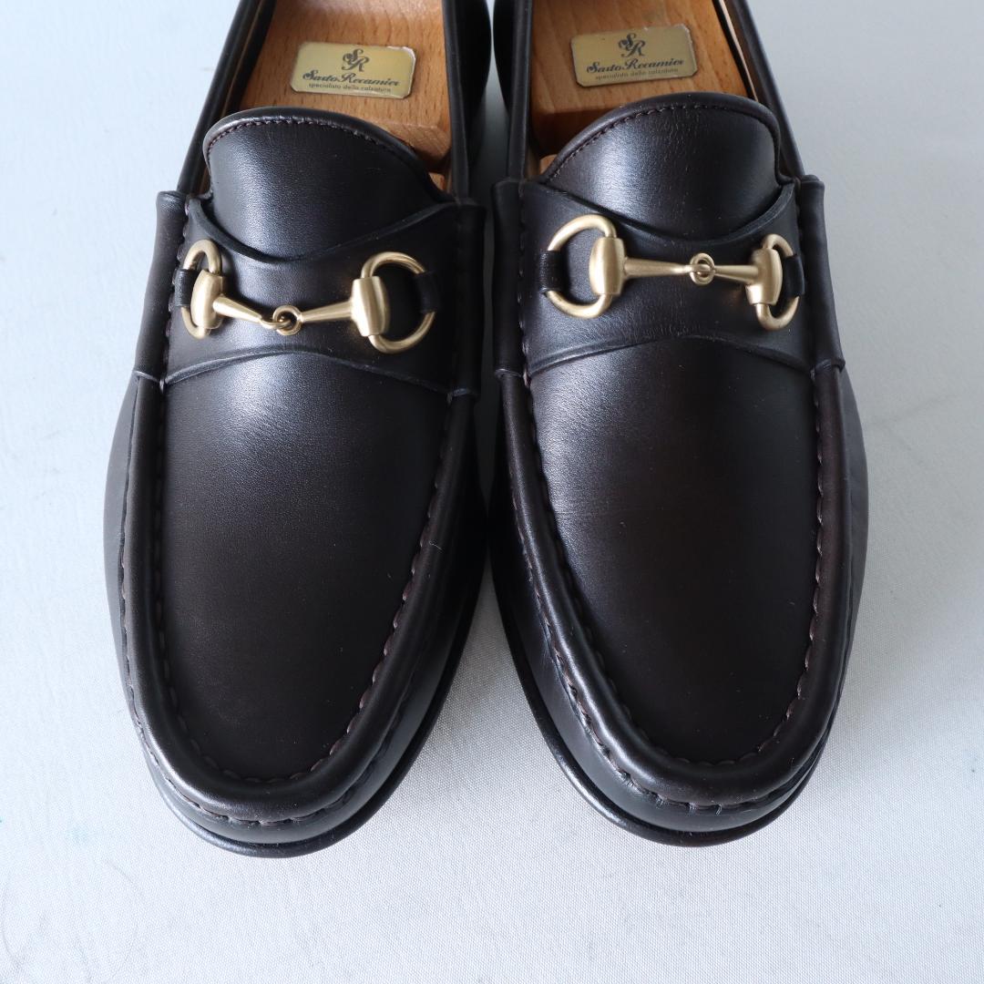 未使用GUCCIホースビットローファー36C23cmダークブラウン×ゴールド金具