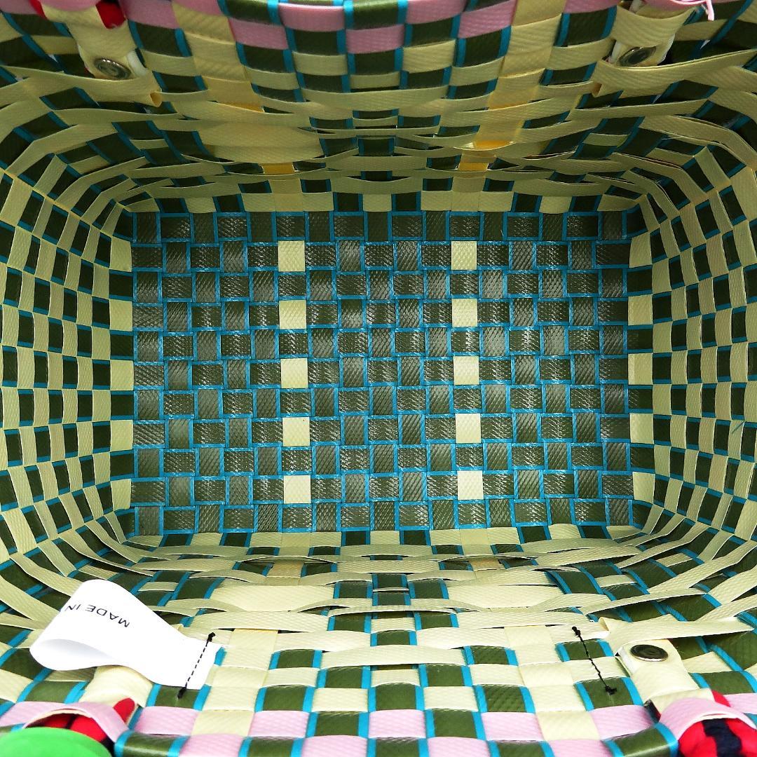 未使用★マルニMARNI★マーケット★トートバッグ★バスケット★ガーデングリーン