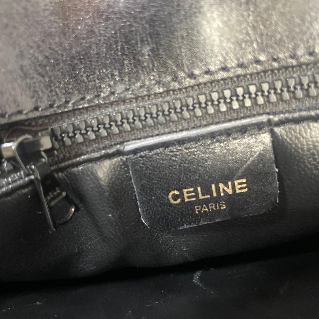 セリーヌ　ヴィンテージ レザーショルダーバッグ