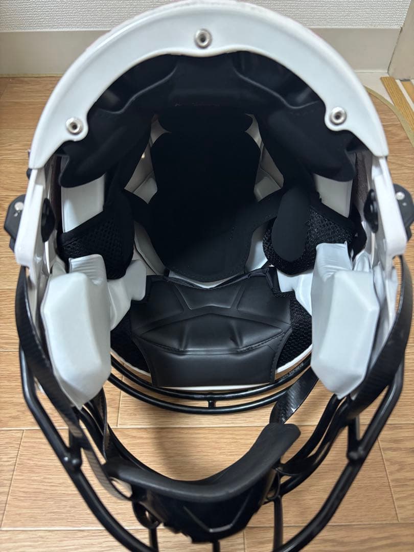 Riddell ホワイト ヘルメット フルフェイスマスク付き