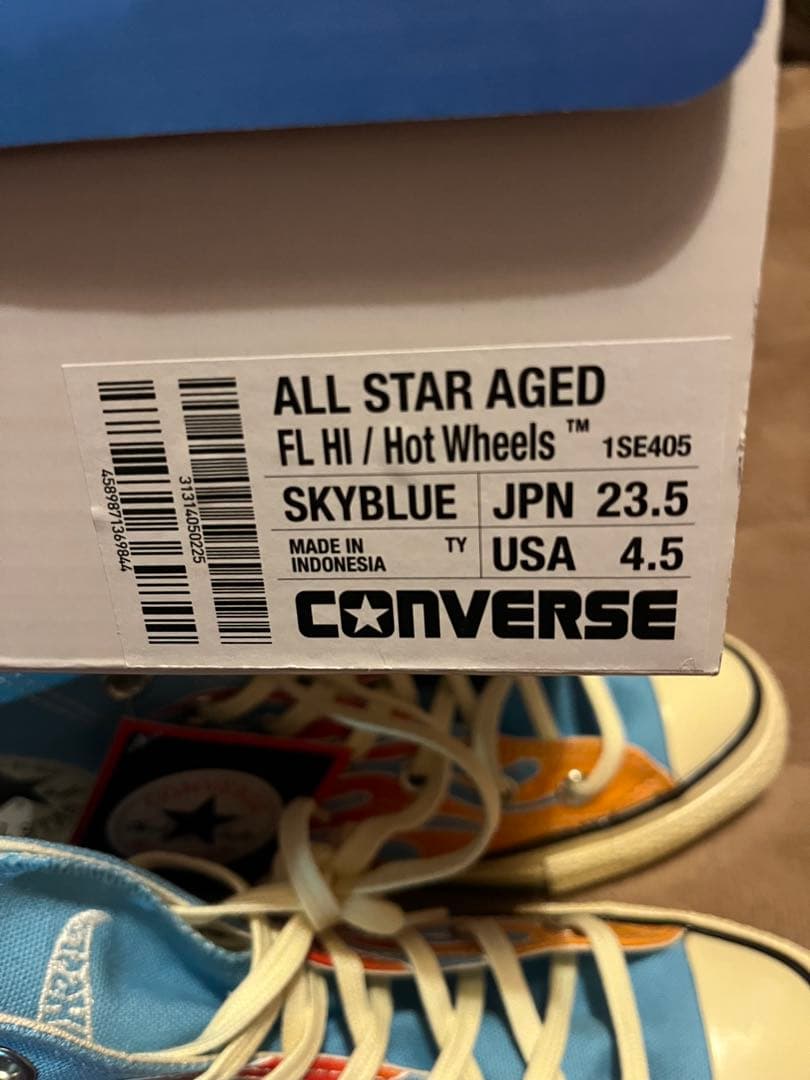 CONVERSE hot wheels コラボ　フレイム柄　23.5cm