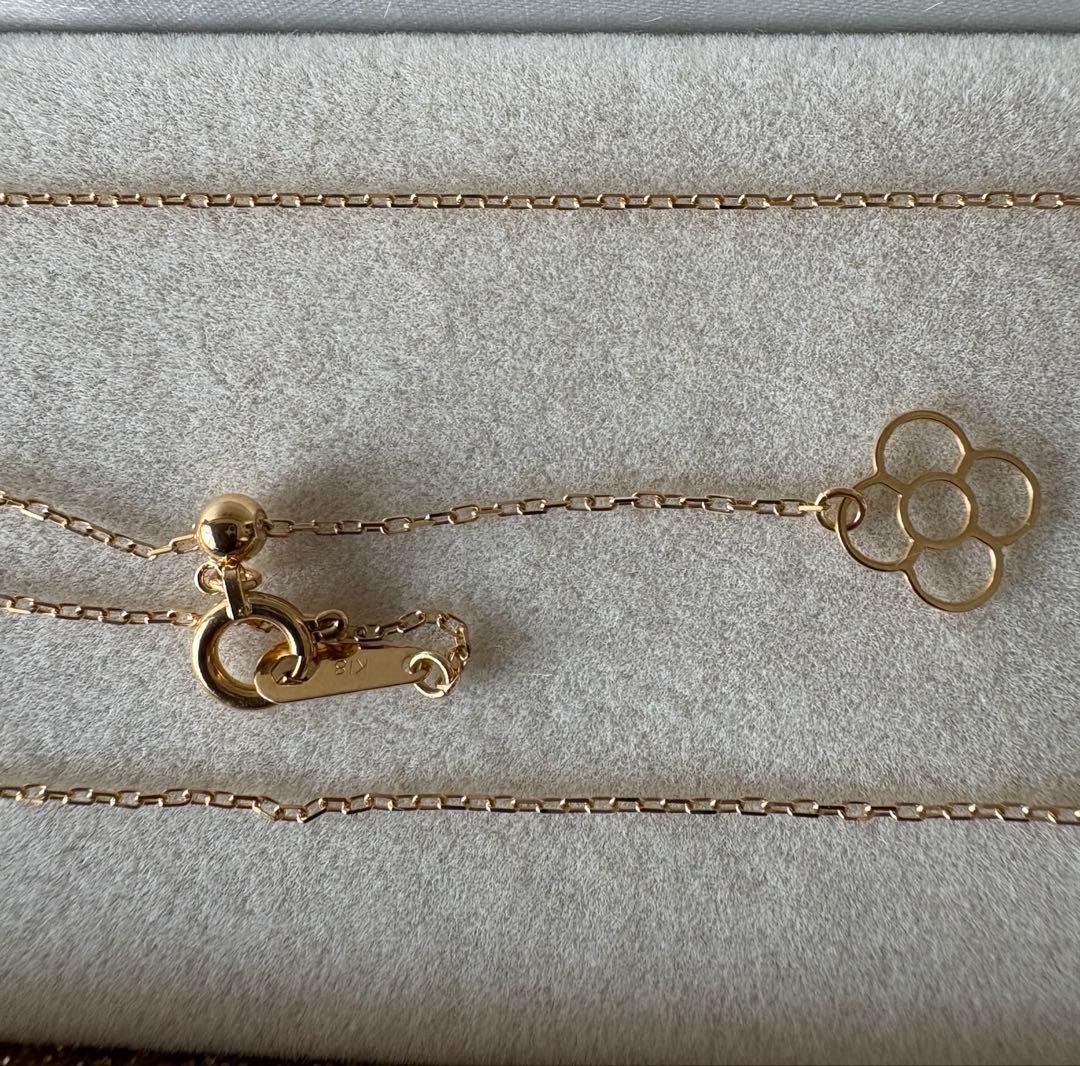 K18 ネックレスチェーン 60cm スライドアジャスター付き 約1.37g