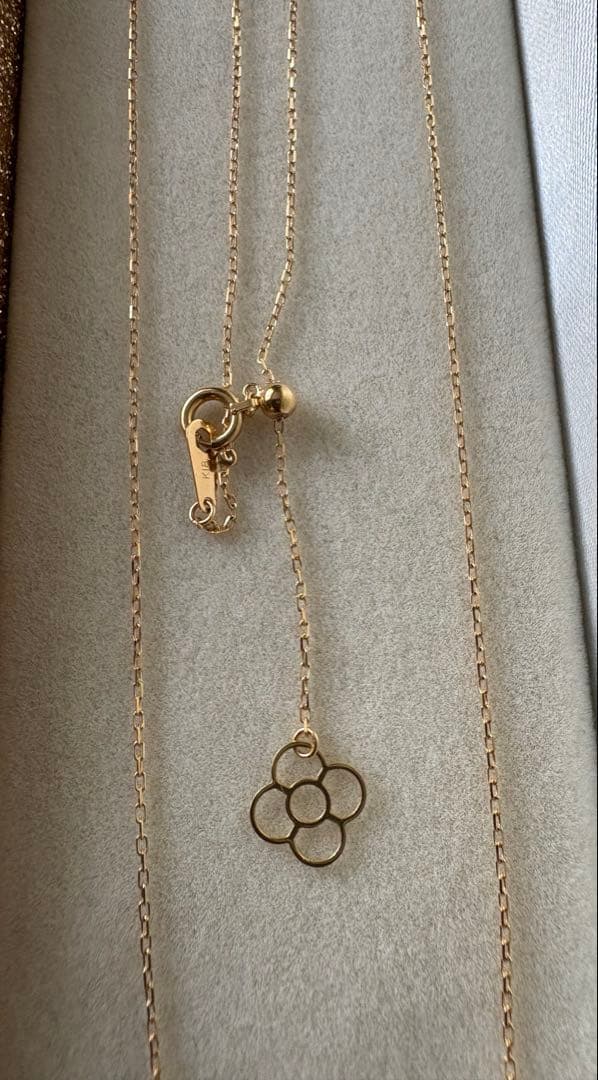 K18 ネックレスチェーン 60cm スライドアジャスター付き 約1.37g