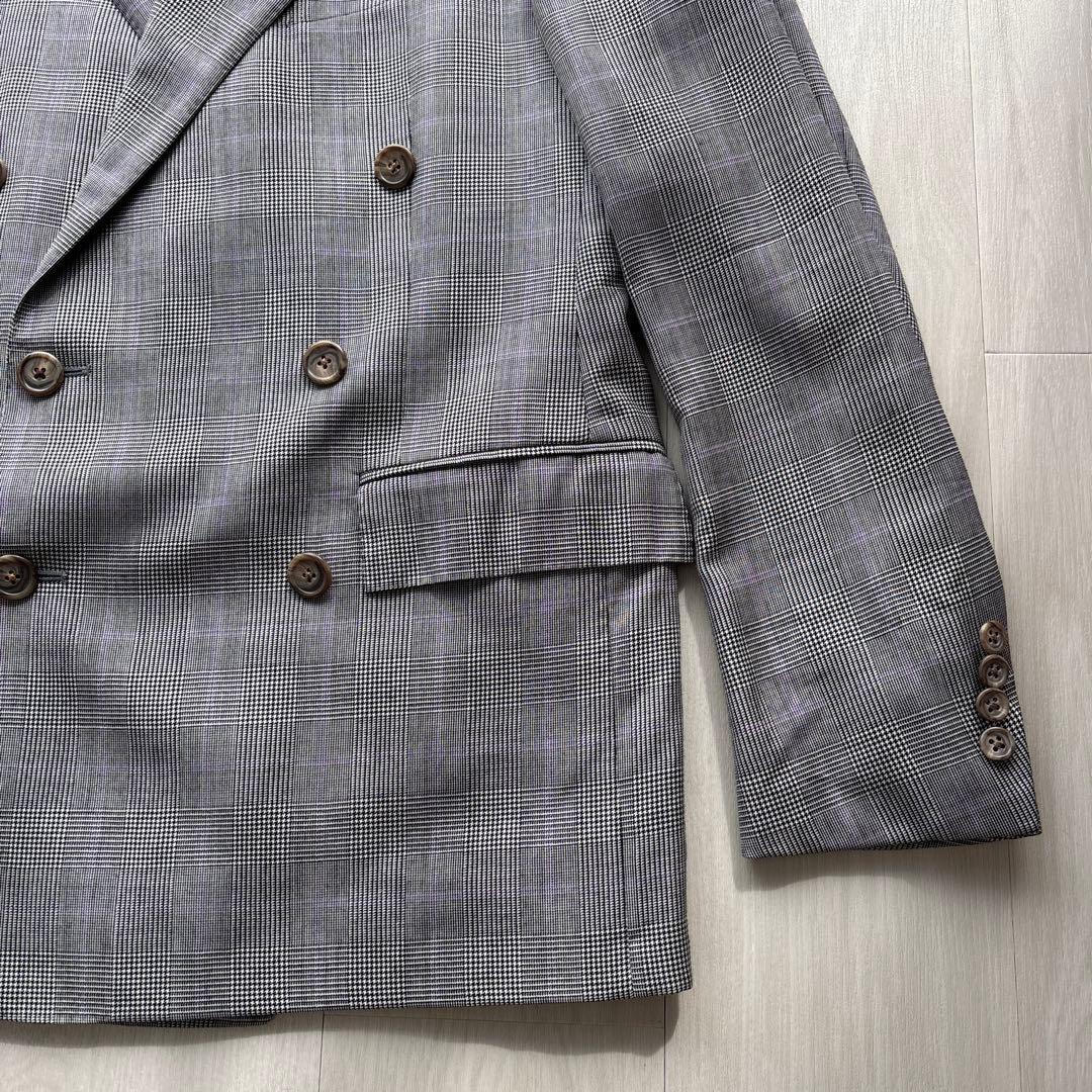 d*2様 Italy製90sポロラルフローレン　グレンチェック　ダブルテーラード