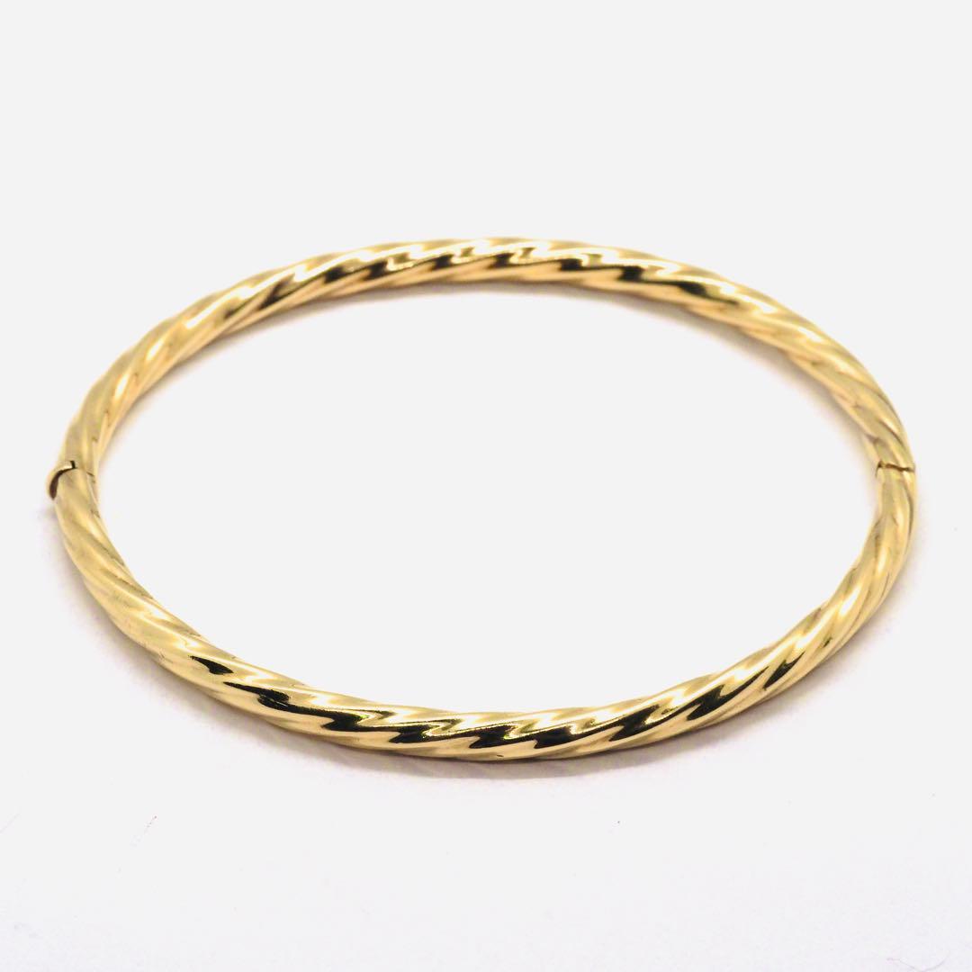 【ノーブランド】K18YG バングル