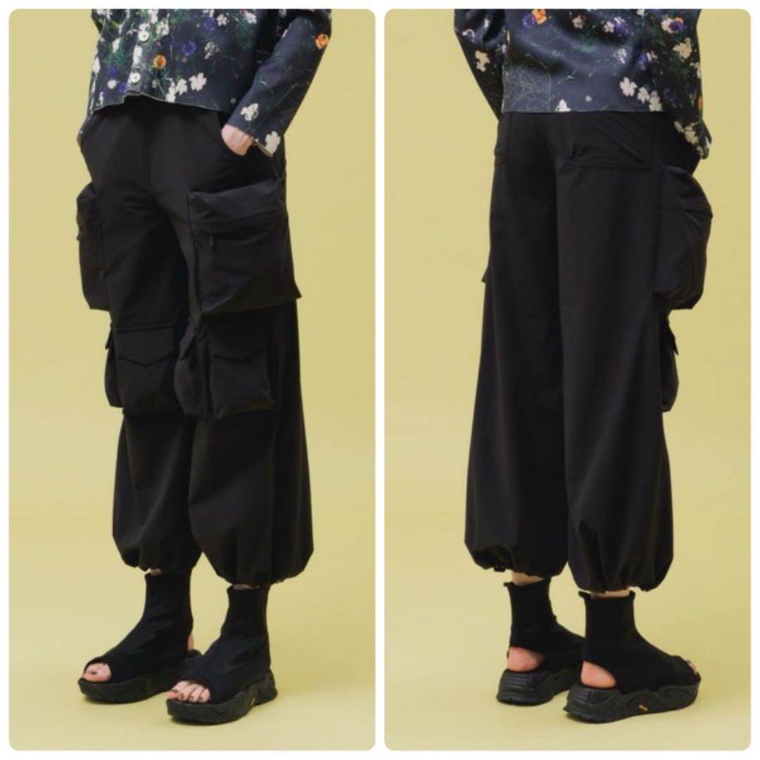 NON TOKYO ナイロンワイドカーゴパンツ