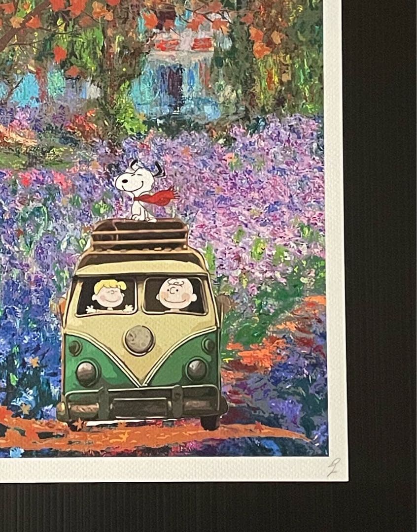 額付き(Wマット)/DEATH NYC/アートポスター/スヌーピー /モネ/