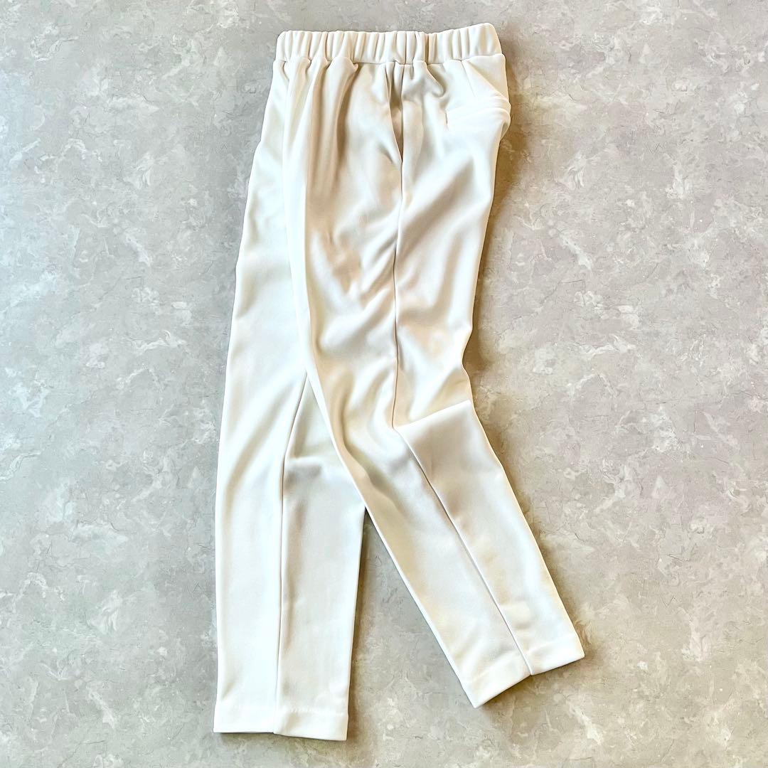 未使用級☆ディニテコリエ 裏起毛 フリーステーパードパンツ ワイド アイボリー