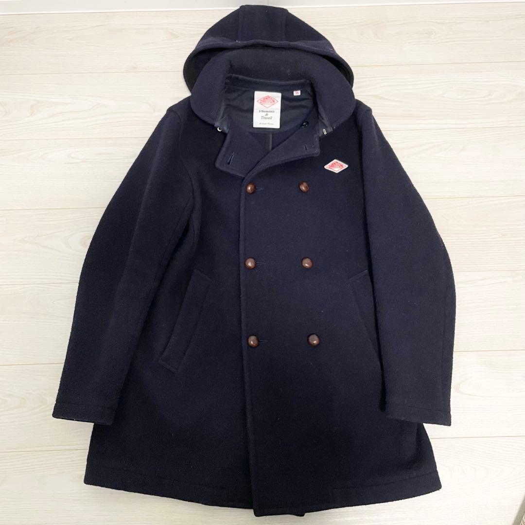 人気✨DANTON ウールモッサ コート　フーディー　38 別注品　くるみ釦