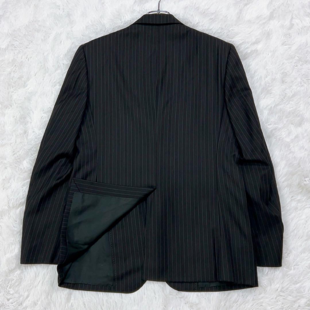 美品 ジャンコステラッツォーネ ロロピアーナ スーツ A5 ブラック ストライプ