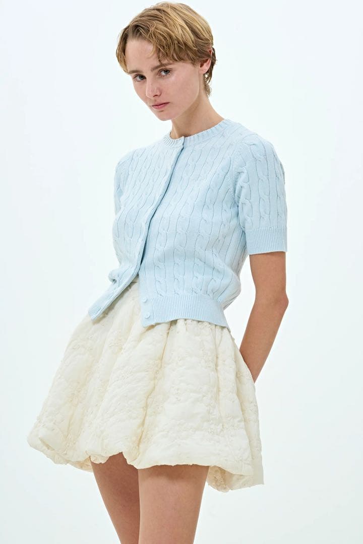 【洋服】THE TOE バルーンミニスカート　白　ネックレスセット