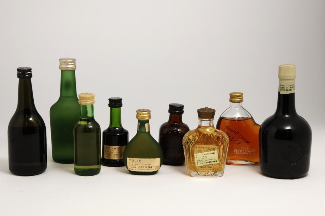 De1256 ブランデー ウイスキー 古酒 ミニボトル 9本まとめ売り 未開封品