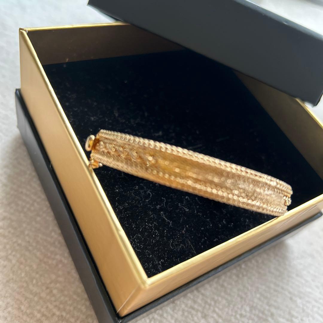 グロッセ　ゴールド 編み込みデザイン バングル