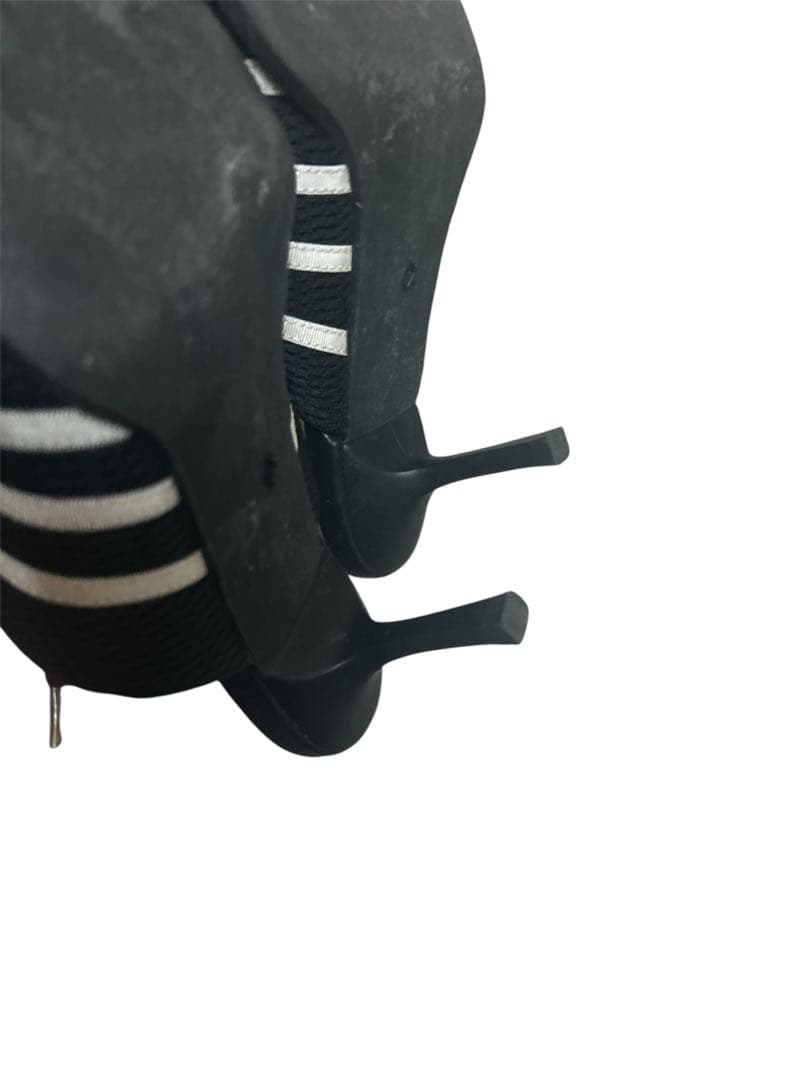 yellowブラック/ホワイト ストライプ ミュール