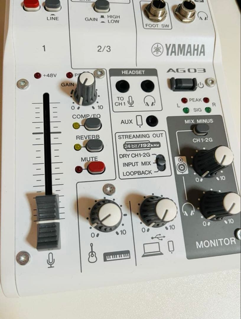 【再出品】Yamaha AG03 MK2 オーディオインターフェイス