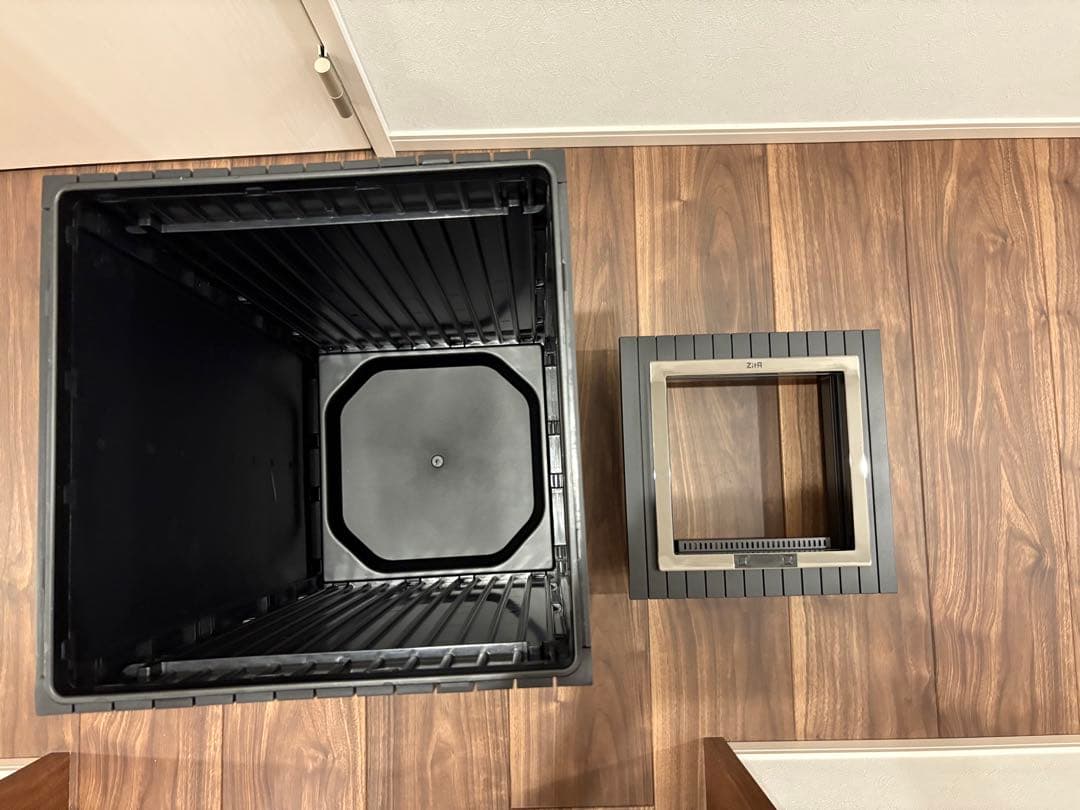 【新品】zita square ジータスクエア　ゴミ箱 ブラック　キャスター付き