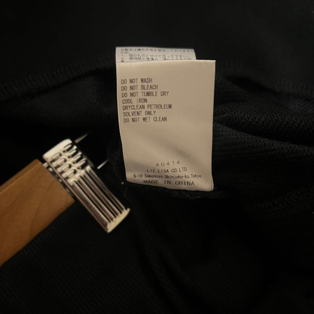 LIZLISA リボンパーカーセットアップ　ブラック