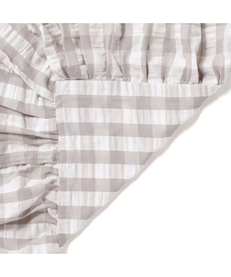 フランフラン　フリルチェック掛け布団カバー