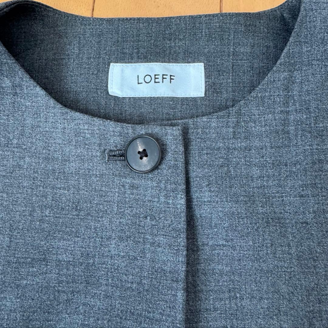 LOEFF ラウンドノーカラーベストサイズ1 GRY