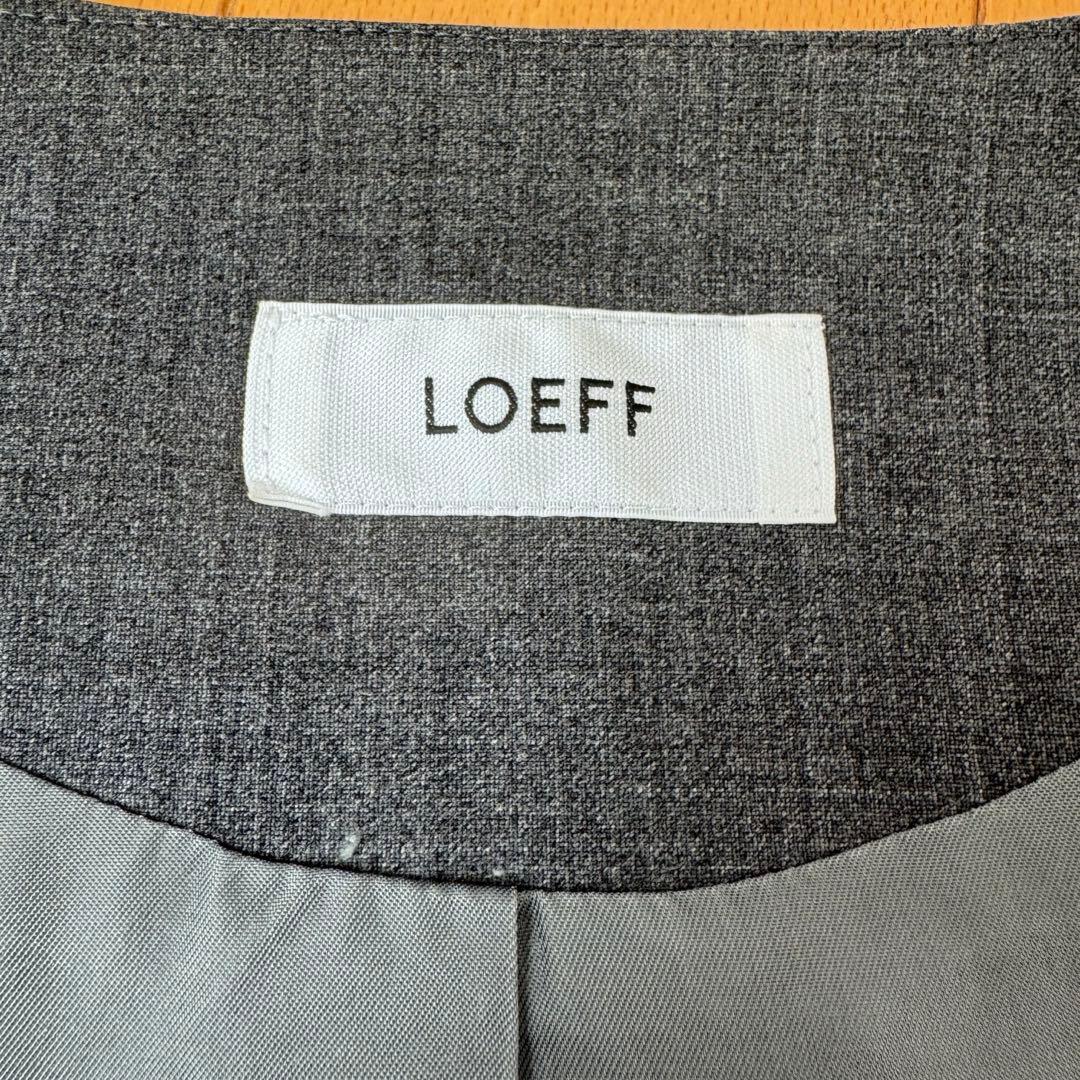 LOEFF ラウンドノーカラーベストサイズ1 GRY