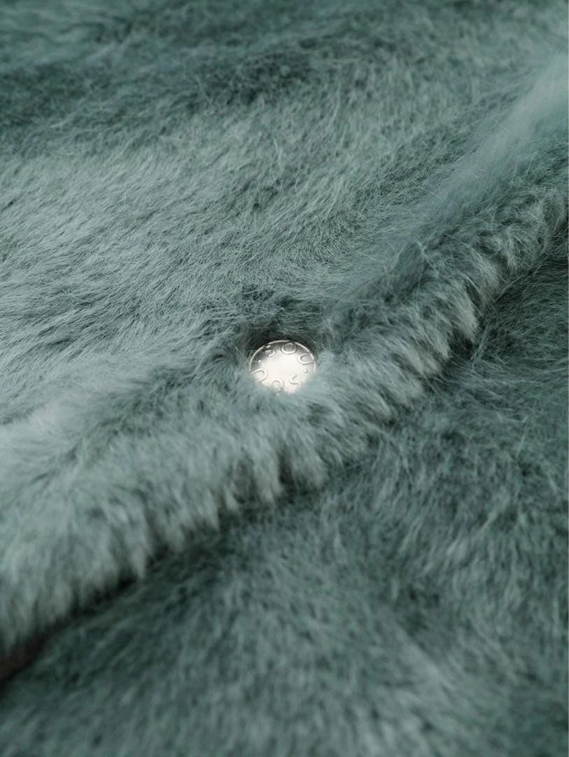 タグ付未使用品　SOU・SOUフェイクファー ライトチュニックコート／水浅葱