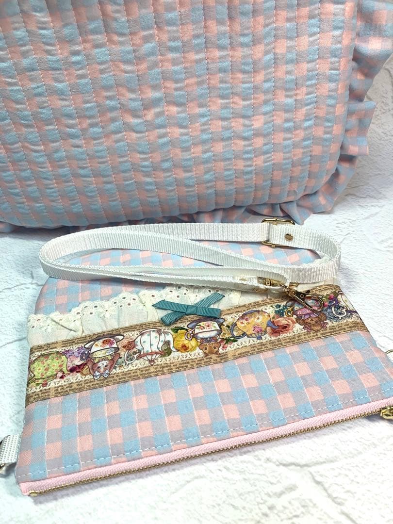 フリルバッグ ポーチ 2点セット エピファニー ジョリーフルール うさぎ