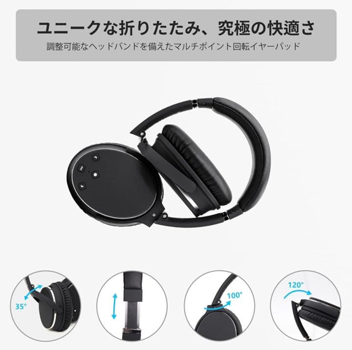 ヘッドホン ノイズキャンセリング Bluetooth 5.0 ブルートゥース