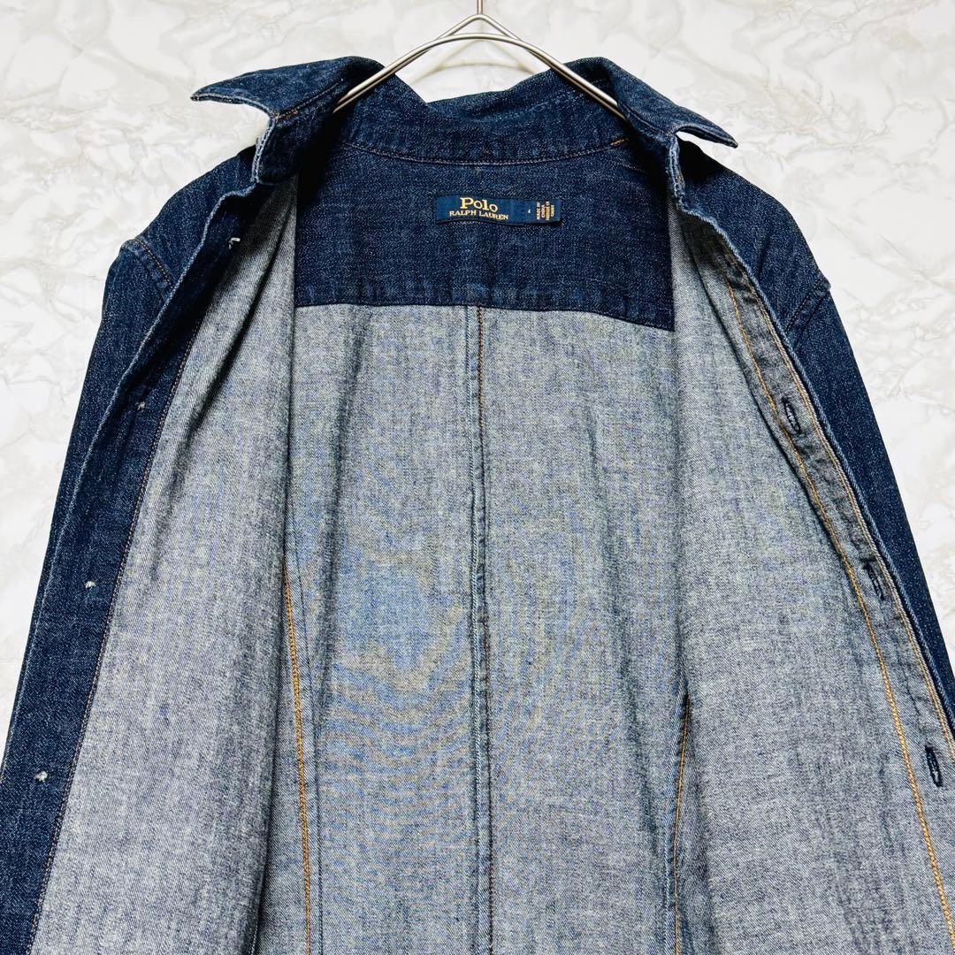 POLO RALPH LAUREN デニムシャツワンピース カラーキーパー付き4