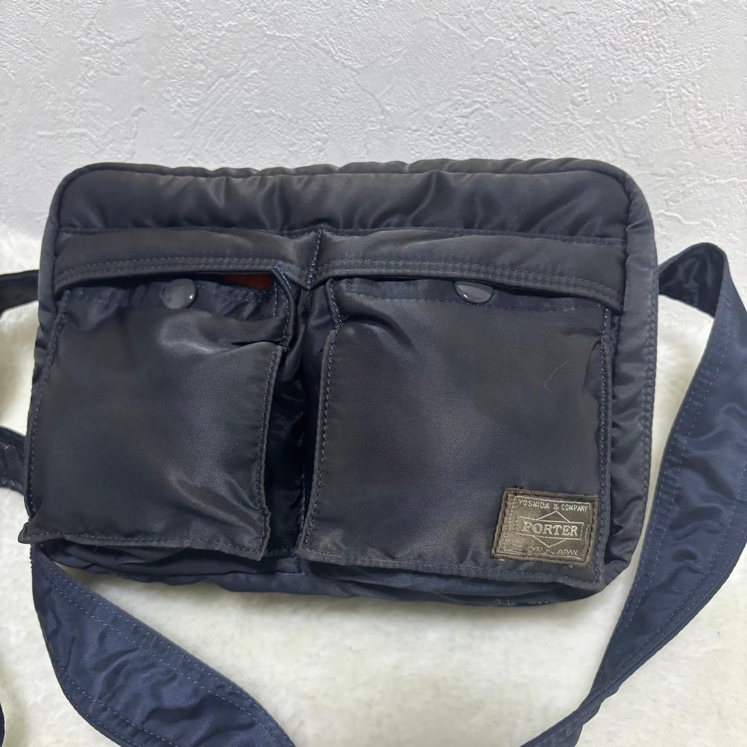 ✨希少色✨PORTER タンカー アイアンブルー ショルダーバッグ 2層 レア