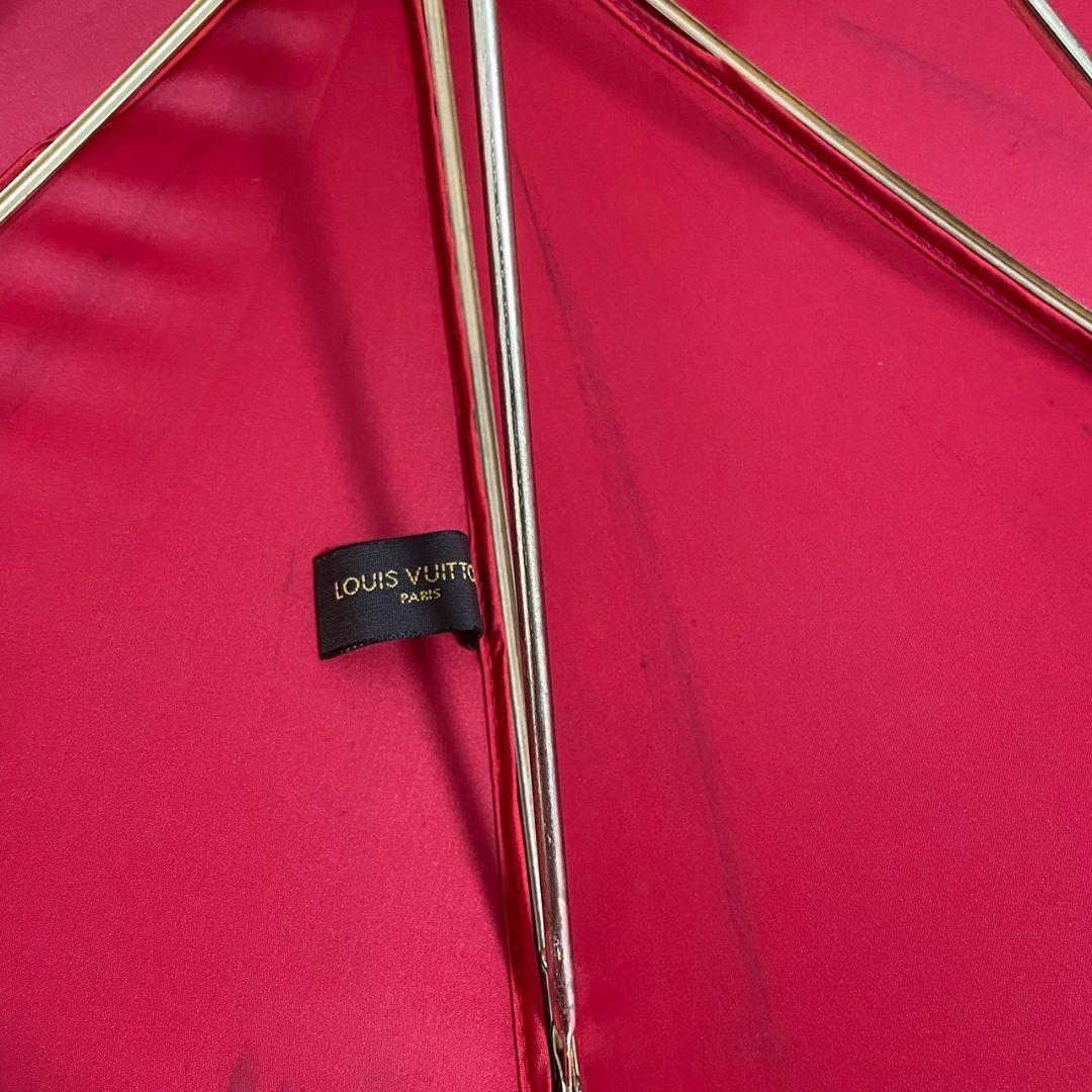 【高級】ルイヴィトン　パラプルュイ　傘　赤
