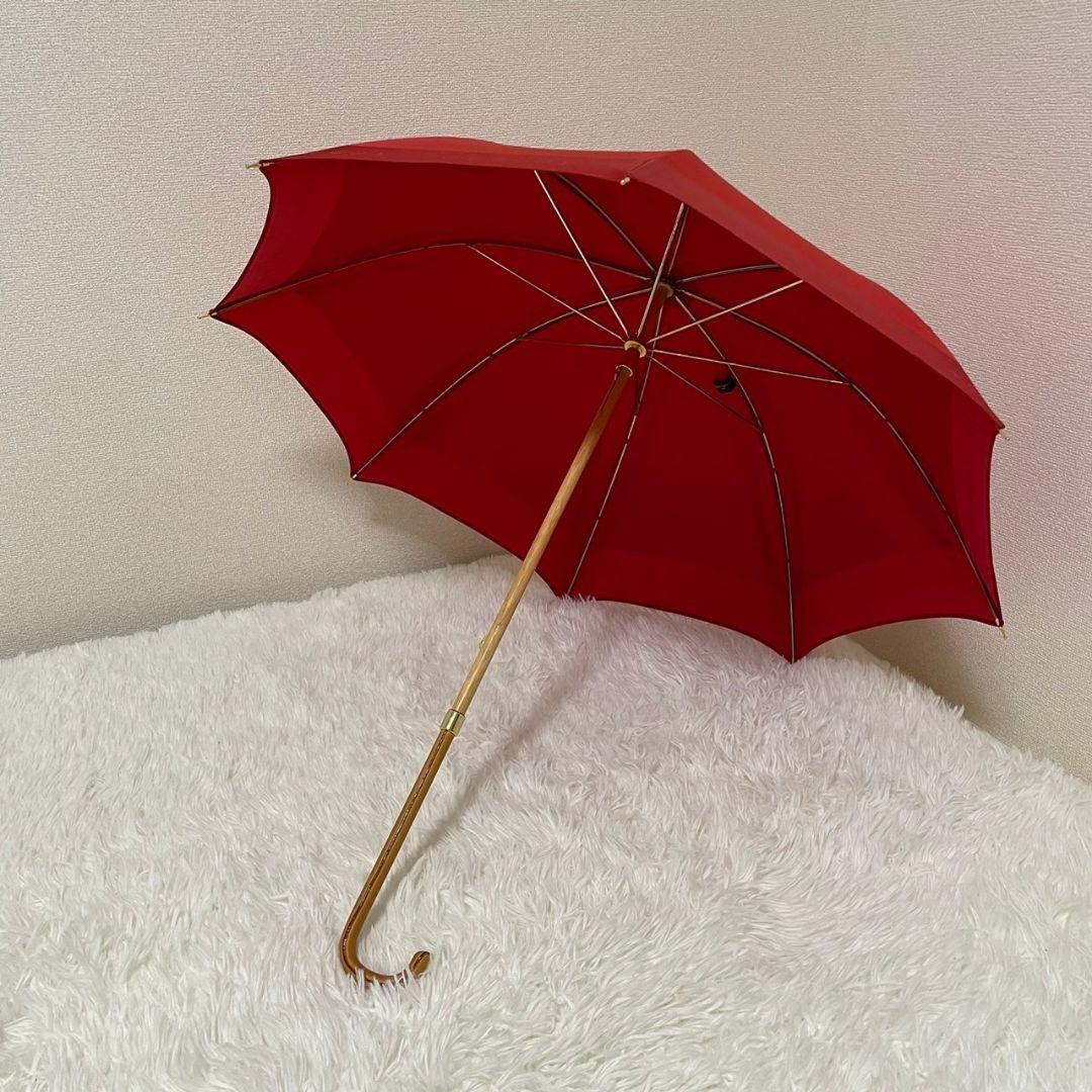 【高級】ルイヴィトン　パラプルュイ　傘　赤