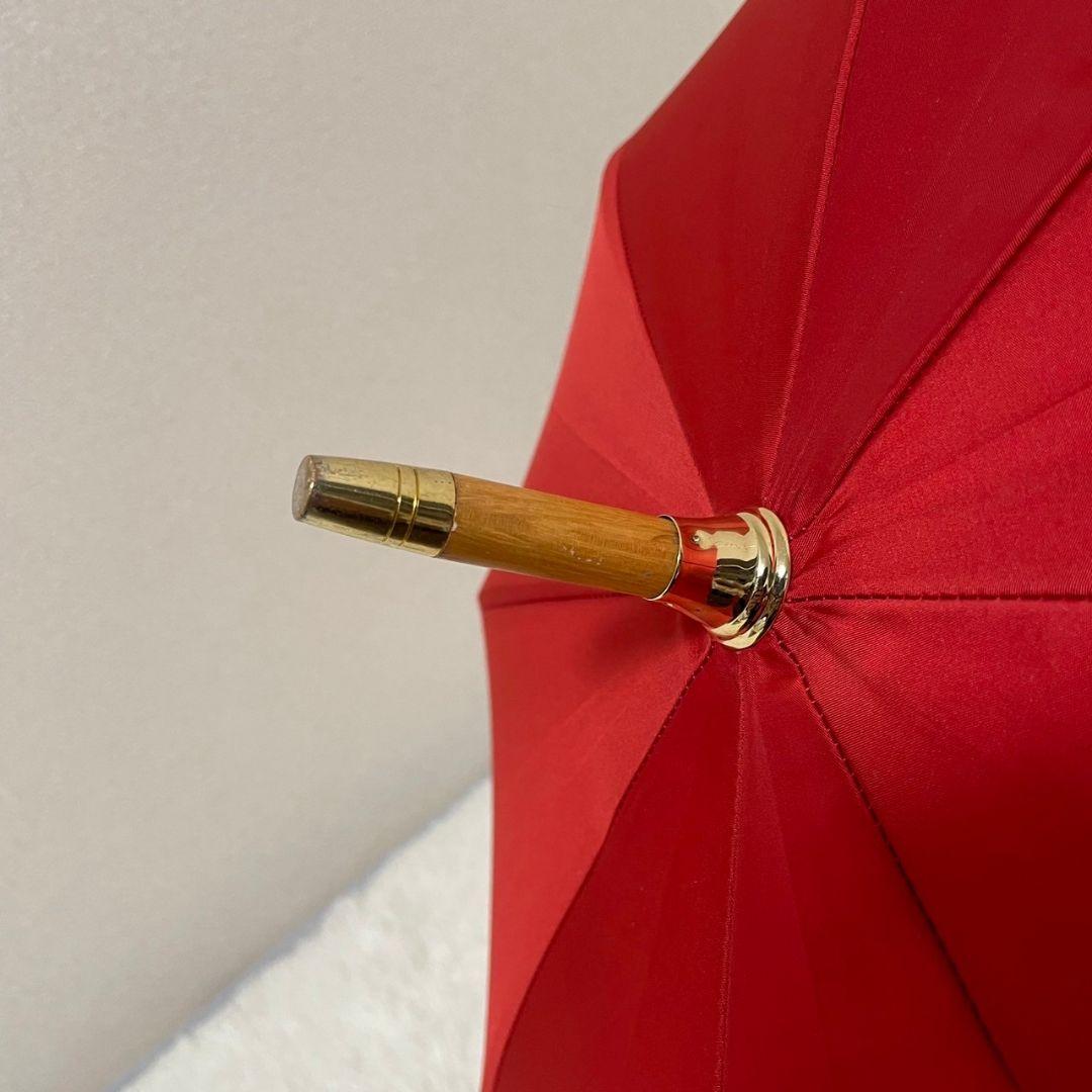 【高級】ルイヴィトン　パラプルュイ　傘　赤
