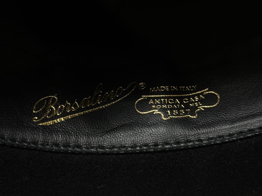 超美品 Borsalino ボルサリーノ 中折れ帽 ラビット 兎 フェルトハット