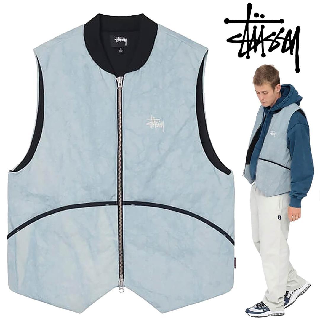 【美品】Stussy　ウォッシュド キャンバス プリマロフト ベスト【М】
